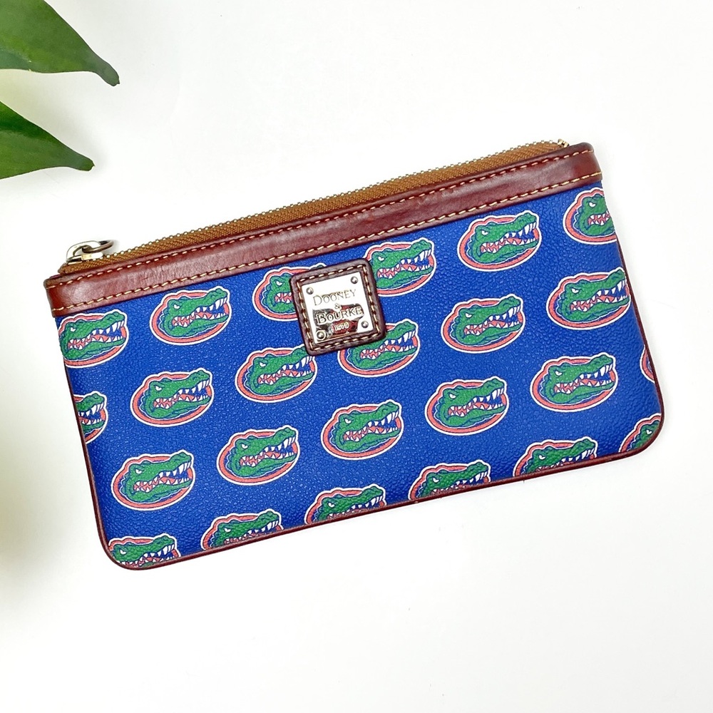 Dooney & Bourke Florida Gators Zip Clutch Wallet Blue NCAA Collegiate Logo